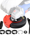 Surface Grinding Dust Shroud For Angle Grinder Universal 4.5/5 Inch With 5 Inch Diamond Cup Wheel, Big Dust Collection Hood