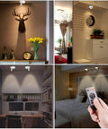 Wireless Picture Light With Remote For Art And Photos illuminating rooms and decor, battery powered stick on LED, dimmable.