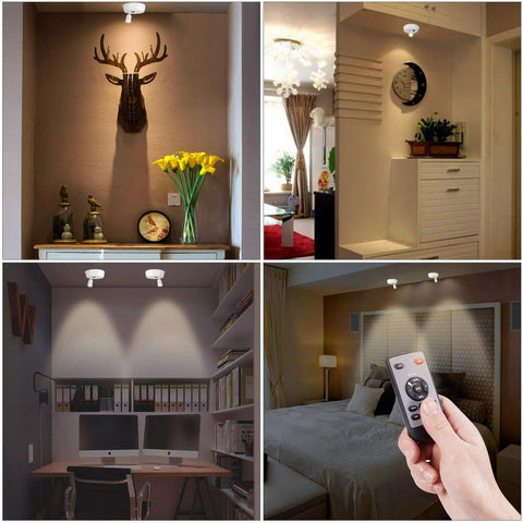 Wireless Picture Light With Remote For Art And Photos illuminating rooms and decor, battery powered stick on LED, dimmable.