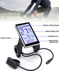 Universal LCD Bike Display Panel For 24V 36V 48V 60V E Bikes And Scooters, 5 Pin M5 Control Meter, clear screen and buttons