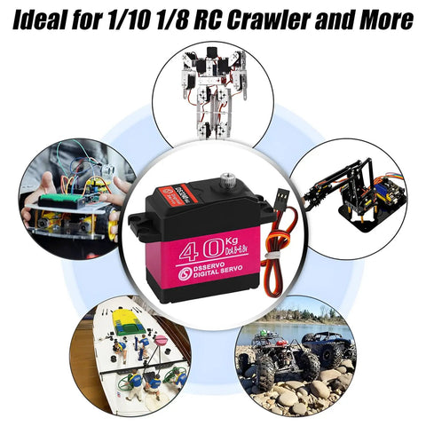 Beefy 40 Kg High Torque RC Steering Servo Waterproof For 1 Eight Scale 1 Ten Scale And 1 Twelve Scale Cars And DIY Projects 270 Degree Rotation