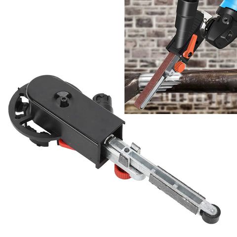 Heavy Duty Belt Grinder Sander For Woodworking Metal Polishing Multifunctional Durable Tool with 0.5x18 belt and accessories.