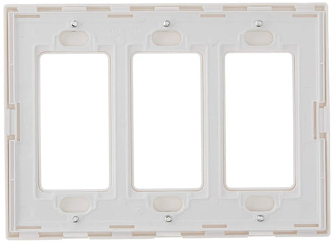 3 Gang Decora Plus Screwless Wall Plate With Snap On Mount White No Fuss Install Durable Polycarbonate Build No Mounting Screws