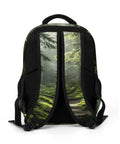 Fern Print Old Growth Forest Unisex Backpack With Large Capacity Built From Durable Polyester for Everyday Use, back panel view