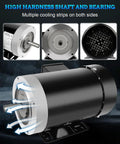 Beefy 1.5 HP General Purpose Electric Motor With 1725 RPM, Three Phase, Four Pole 56C TEFC, cooling features highlighted