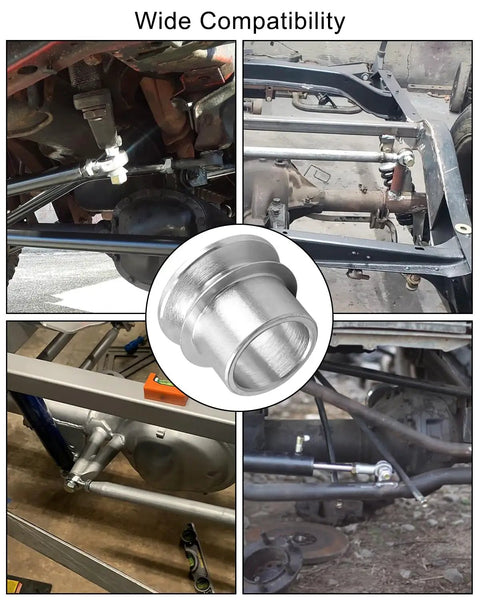 Five Eighths To One Half Inch High Misalignment Spacer Heims Adapter For Rod End To Rod End Linkages, Standard Ball Width, Heavy Duty Automotive And Off Road Suspension Connection on rod ends