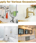 Single Hole Bathroom Faucet In Brushed Brass Gold With Pop Up Drain installed in different settings like hotel and apartment.