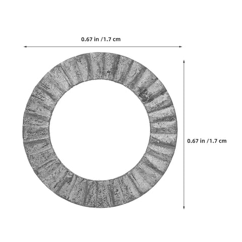 30 Pair M10 Double Layer Self Locking Wedge Shaped Anti Vibration Safety Washers Built From Heavy Manganese Steel, 0.67 in diameter.