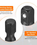 Premium Heavy Duty Deep Impact Socket 7mm With 1/4 Inch Drive, Long Reach CR-V Steel For Tough Mechanics And Auto Repair Gear, 1/4 hex shank