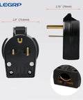 Heavy Duty NEMA 6 30P And 6 50P Angle Plug 30 And 50 Amp 250V 2 Pole 3 Wire Grounding Power Plug For Welder And Generator