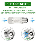 Side view of TAISHER 304 stainless steel 3/8 NPT male to 3/8 NPT female check valve