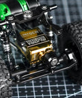 Beefed Up High Torque Brass N30 PRO Nano Servo with Saver viewed in 1/30 Axial SCX30 RC Crawler build, emphasizing brass case
