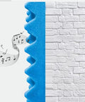 Easily Muffle Room Chatter And Kick Extra Echoes To The Curb With These Rock Solid Self Adhesive Acoustic Foam Panels Yellow Professional Grade Soundproof Roll on textured wall.