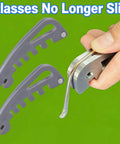 Easy Glasses Adjustment Tool For Bent Frames And Nose Pads shown with multi-directional slots and non-slip grip in use.