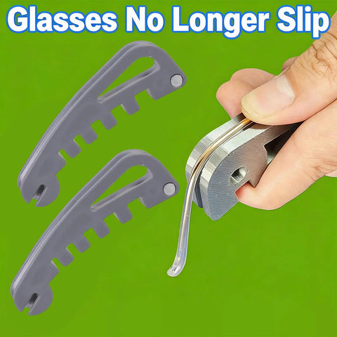 Easy Glasses Adjustment Tool For Bent Frames And Nose Pads shown with multi-directional slots and non-slip grip in use.