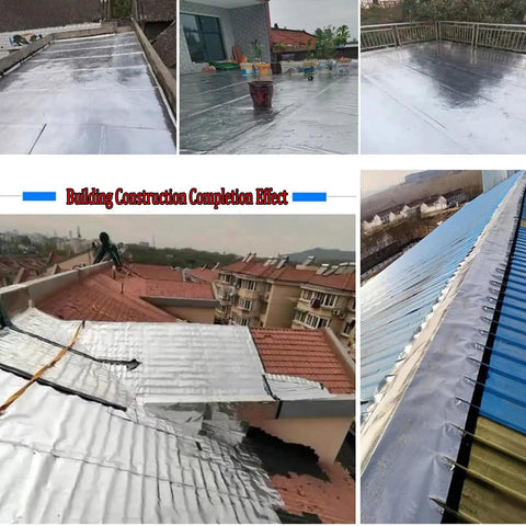 Rock Solid Asphalt Roof Shingles Repair Tape With Super Grip Self Adhesive Backing And Thick Aluminum Foil Surface applied on flat and sloped roofs.