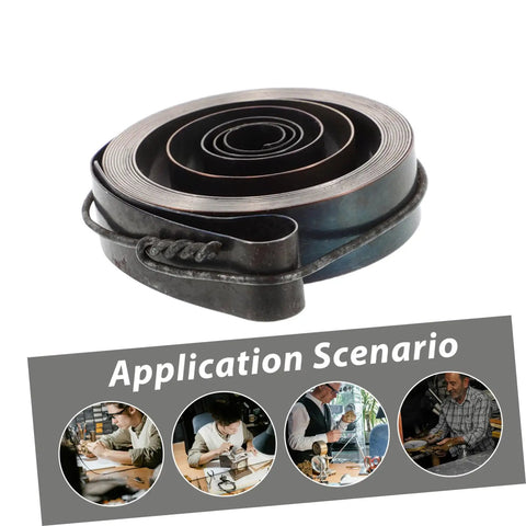 Coil Spring For Mechanical Clock Repair And Vintage Alarm Clock Quill Spring Assembly, essential for restoration and precise timekeeping.