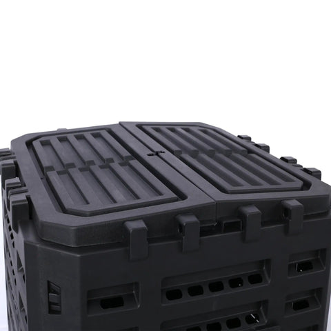 Top view of 132 Gallon Garden Composter Bin Made From Recycled Plastic for Easy Backyard Composting with Aerating Design.