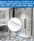 Heavy Duty Sliding Shower Door Bottom Guide Track Smooth Gliding Plastic Runner for Top Hung Bathroom Frames 5 8 Channel Replacement 2 Pack