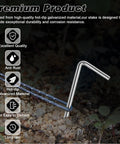 7 Inch Tent Stakes 18 Pack Heavy Duty Metal Garden Pegs for Camping Canopies Tarps and Outdoor Decor in soil