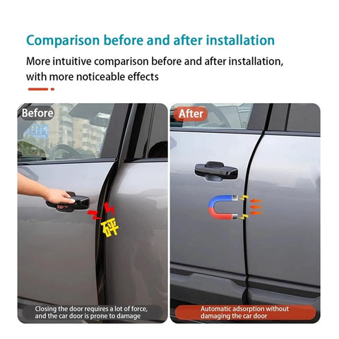 Comparison of before and after installation of Toyota Corolla Hybrid E170 E180 E210 Automatic Electric Soft Close Door Closer