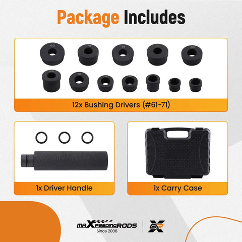 T0220 700R4 Master Pro Grade Bushing Driver Set For GM Transmissions Heavy Duty 700R4 4L60 4L60E 4L65E with carry case and handle