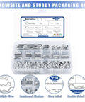 Heavy Duty Zinc Plated R Clips And Cotter Pins Kit, 220 Piece Spring Fastener Assortment for hitches and lawn mowers