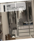 Rock Solid Invisible Furniture Connecting Fasteners With Heavy Duty Cam Lock Bolts And Precision Dowels For Smooth Wood Joinery And Complete Zero Hassle Setup Pack, showing compact cam bolts in use in a stylish closet.