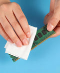Hands using Pro Grade Cleanroom Microfiber Wipes 100 Pack, Lint Free Disposable Lab Cloths on a semiconductor component.