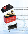 4 Pack 20Kg Digital RC Servo DS3218 Full Metal Gear Waterproof High Torque Beefy Servo components diagram