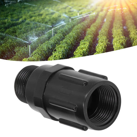 Garden Hose Pressure Regulator With G Three Fourth Thread Water Flow Control Valve For Irrigation Systems shown with farm drip setup
