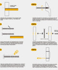 Installation guide for Gold Brushed Finish Cabinet Pulls Set Of 10 3 Inch Drawer Handles in zinc alloy with 76mm hole centers.