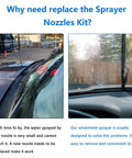 Chrysler Dodge Ram Windshield Washer Nozzle Kit Replacement With 157 Inch Windshield Fluid Hose 2 Sprayer Nozzles Blue illustration