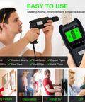 5 In 1 Stud Finder Wall Scanner With Audio Alarm And HD LCD Display in use for home improvement on walls and ceilings.
