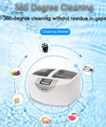 Pro Grade Digital Ultrasonic Cleaner With Heater 2.5L Large Capacity And 5 Timer Settings for jewelry and instruments.