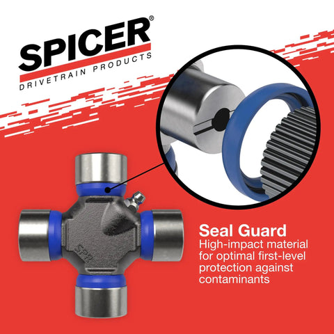 U Joint Kit For AAM 1415 Series OSR, Cold-Forged Steel, Includes All Attach Hardware, High-Strength SPL Drive Shaft Joint Upgrade, Ready For Peak Performance; seal guard detail