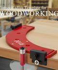 Five-Piece Router Corner Radius Template Set For Woodworking With Durable Aluminum Radius Jig And Corner Routing Guide R100