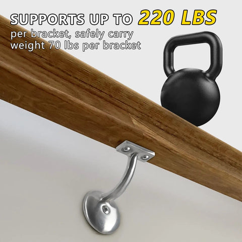 Stair Hand Rail Brackets Heavy Duty Satin Nickel Zinc Alloy Built To Last Sturdy As Heck 330 Lb Per Bracket Support