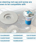 Steering Rod Cap Washer And Screw Replacement Kit For MTD Craftsman Yard Machines Yard Man Troy Bilt Lawn Tractors Fits 2012 To 2017 Models 9480389 7101309, washer and screw set