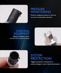 AC Pressure Switch Sensor For Ford And Lincoln Cars Plug In Ready Air Conditioning Clutch Pressure Switch Replacement Fits Expedition F150 Fiesta Focus Mazda And More Replaces 4673935 6F9319D594AA 6F9Z19D594AA close-up views showing pressure monitoring and system protection features