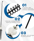 Washer Suspension Rod Kit Beefy Stainless Steel With Quick Return Spring for Whirlpool Maytag and Kenmore Washers features