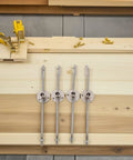 4 Pack Cabinet Door Support Rods With Soft Close, Heavy Duty Iron Lift Stay Hinges For Cupboards And Wardrobes, Silver Finish