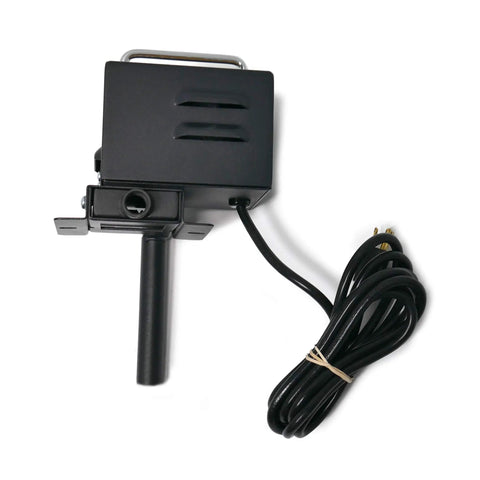 Heavy Duty Belt Oil Skimmer and Tramp Oil Separator with Slick 1 Inch by 18 Inch Reach Belt motor and power cord viewed from above