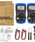 Capacitor Tester And Digital Multimeter Capacitance Meter 200pF To 20mF Handheld With Backlight Data Hold Pro Grade GC-36D Two Pack