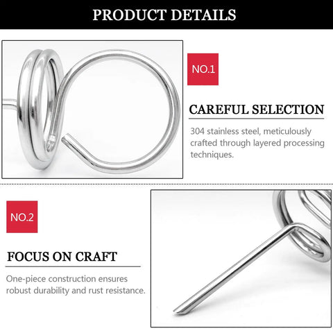 20 Pack Heavy Duty Stainless Steel Archery Target Pins With Loop Handle Three Point Six Inch Length For Thick Foam Targets