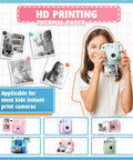 12 Roll Kids Instant Camera Thermal Paper Refill Pack For Kids Cameras BPA Free HD Thermal Paper White 112 Inches By 2.2 Inches Each Roll Easy Refill For Fun Snaps And Photo Moments, kids print camera paper