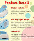 1 Inch Circle Hole Punch Lever Tool For Crafting And Scrapbooking showing ABS alloy design with non-slip safety and convenient handle.