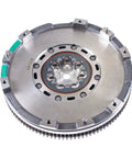 Dual Mass Flywheel And Clutch Replacement For 2010 To 2012 Hyundai Santa Fe Kia Optima Sonata Sorento showing metal construction and detailed inner components.