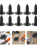 100 Pack M4 X 10mm Iron Screws Set For Home Improvement And Furniture Projects, oxidized carbon steel, deep threads, black finish