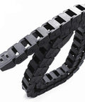 Black Reinforced Nylon Drag Chain Cable Carrier For CNC Machines, Built Tough, 1 Meter Length, R18 Bend Radius
